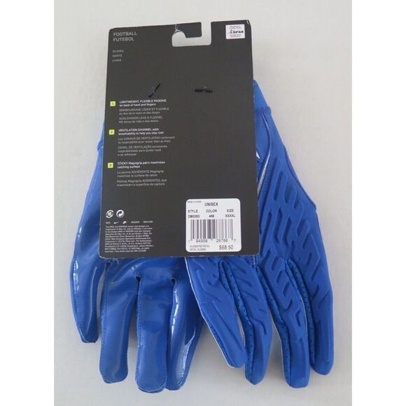 Nike DM0053-468 Unisex Sz 4XL Blue Superbad Football Gloves $70 - Picture 2 of 4